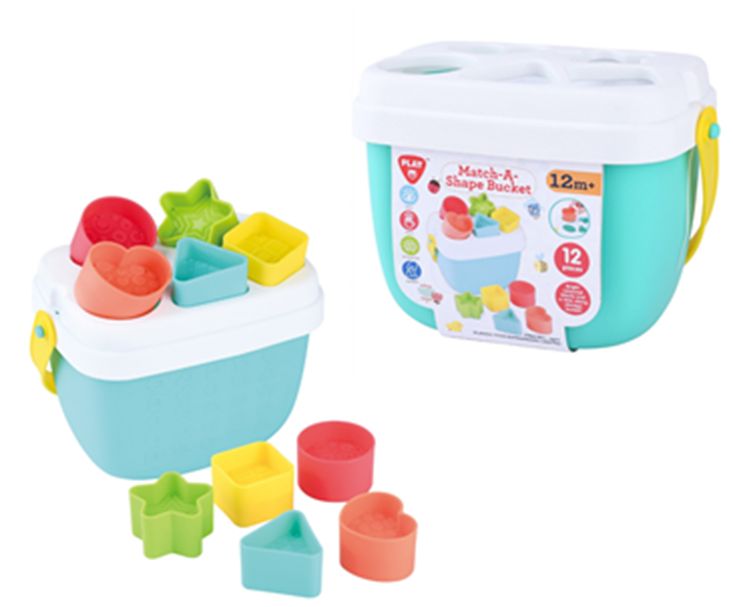 MATCH-A-SHAPE BUCKET - 12 PCS