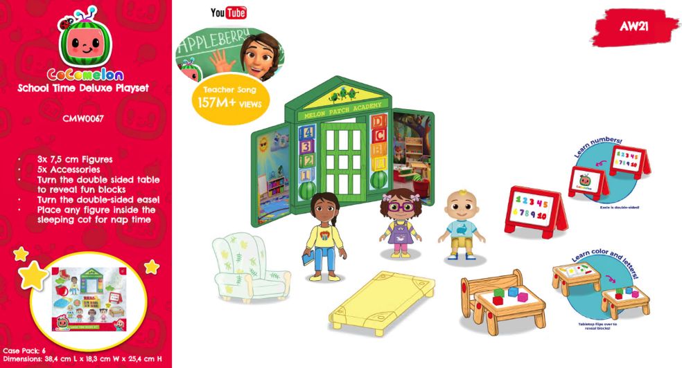 CMW0067 CoComelon School Time Deluxe Playtime Set