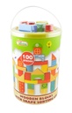 100 PCS CUBES EN BOIS COULEUR ET NATUREL