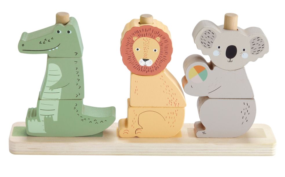 HXV04 Fisher Price Empilez et triez les animaux en bois