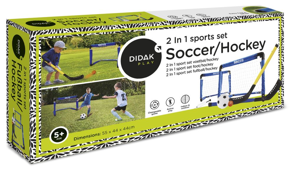 Ensemble de sport 2 EN 1 - Football et Hockey