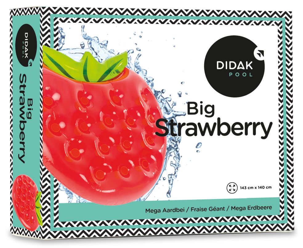 Grand Flotteur Fraise Didak - 143x140x25cm