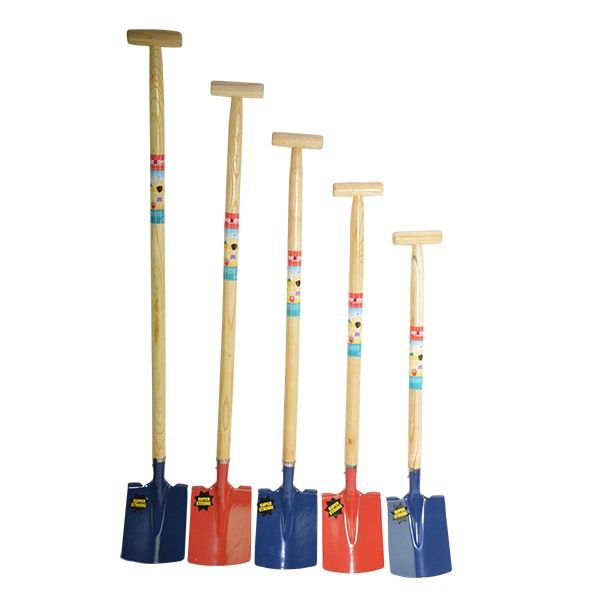 SCHAUFEL GERADE METALL 70CM Blau-rot
