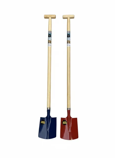 SHOVEL STRAIGHT METAL 110CM red/blue