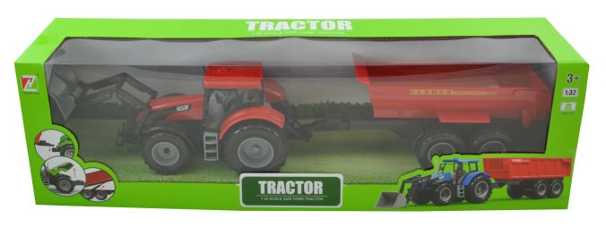 1:32 TRACTOR MET AANHANGWAGEN ass