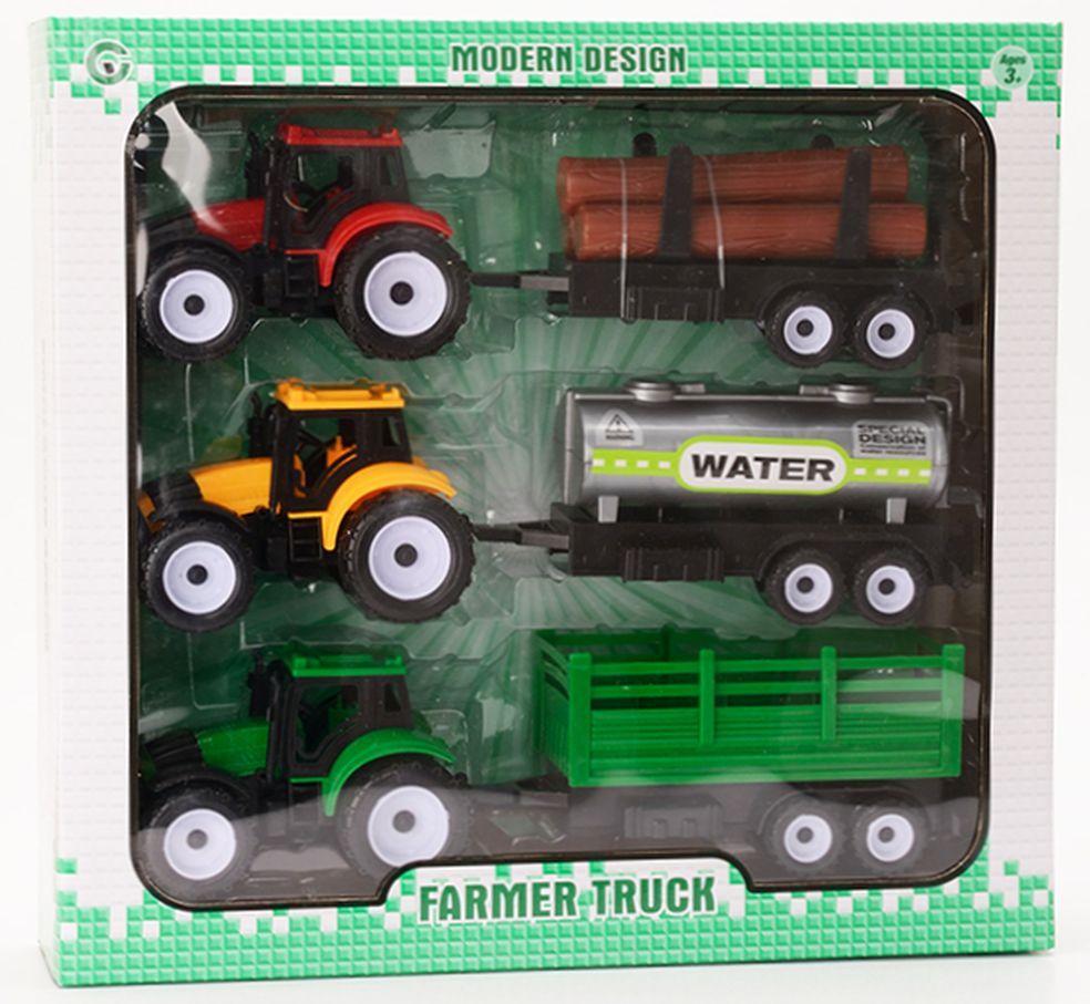 3 tractors + 3 karren