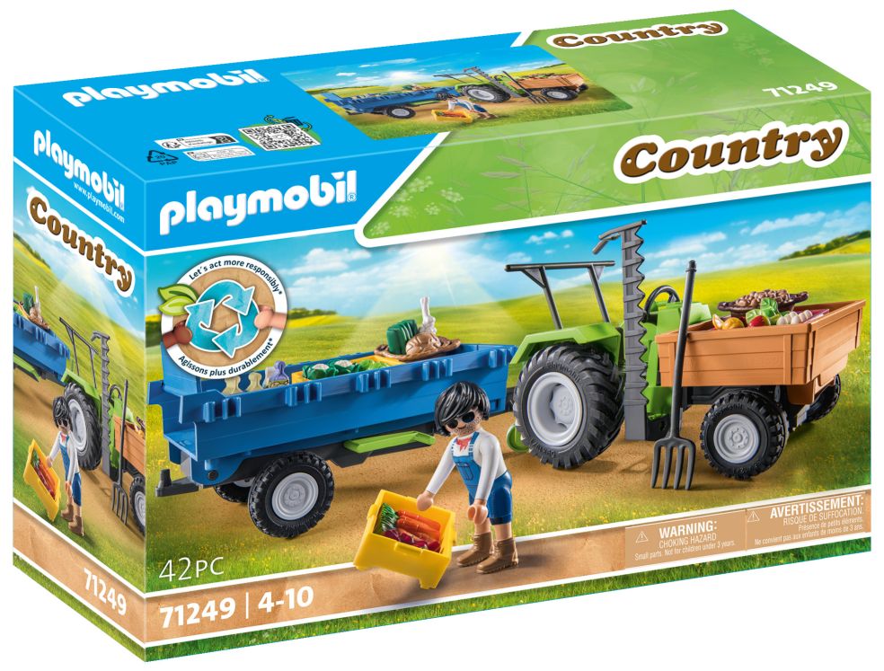 Tracteur avec remorque