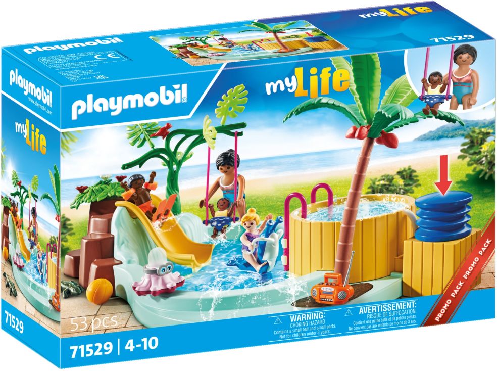 Vacanciers avec piscine et bain à bulles playmobil