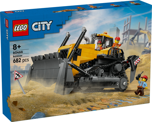 City Gelber Bulldozer mit Frontlader
