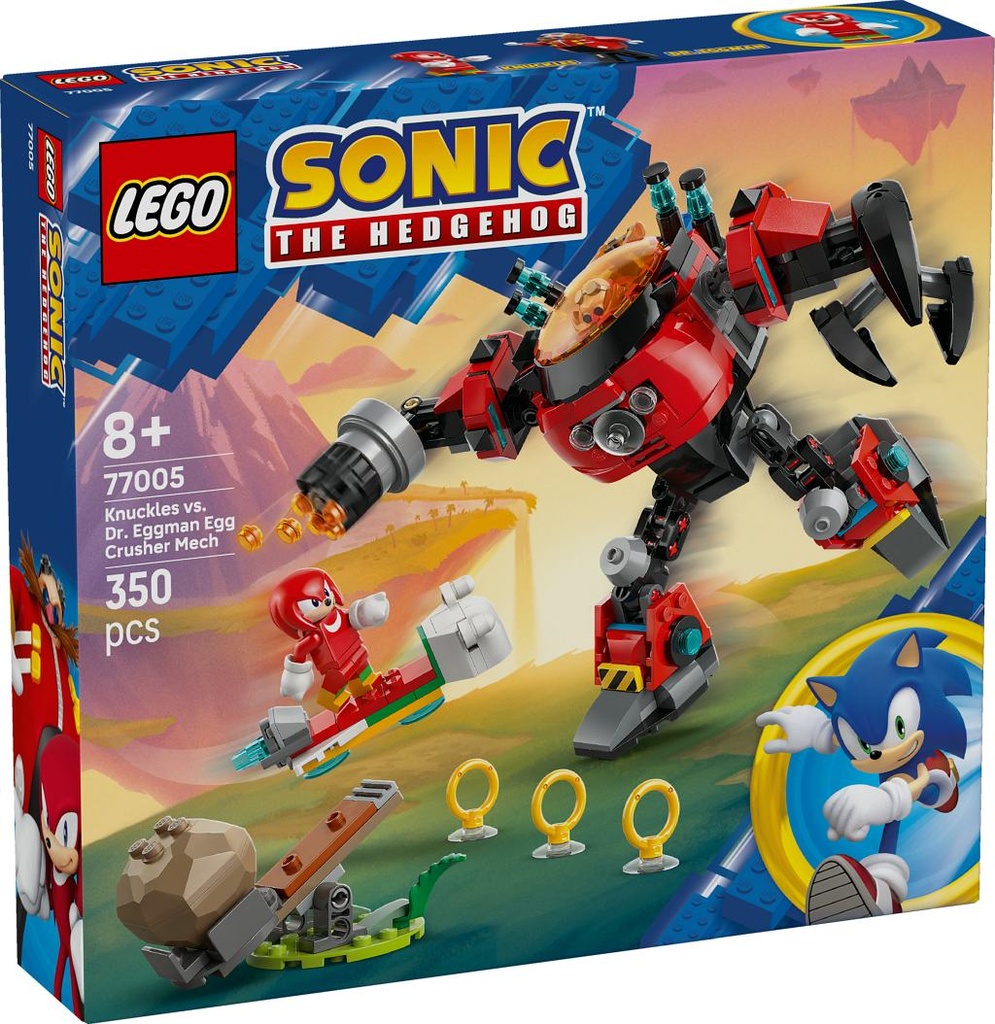 Knuckles vs. Dr. Eggman Egg Crusher mecha
