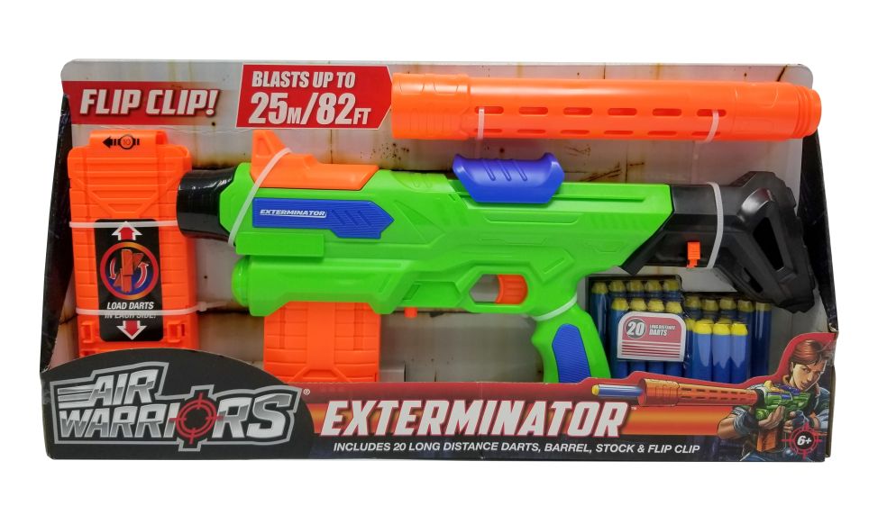 Exterminator w/two 10-dart clips 20 long dis