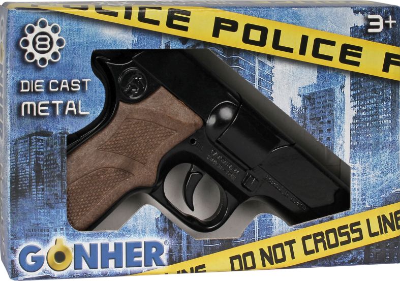 Police Pistol 8 shots - Black      