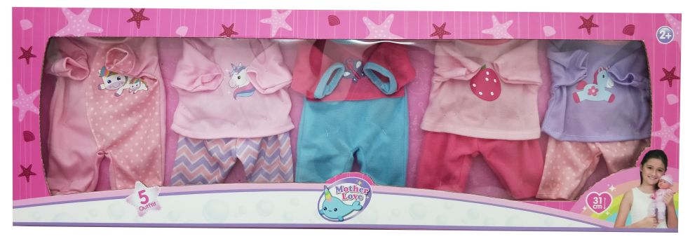 Set of 5pcs 31cm Doll Outfit