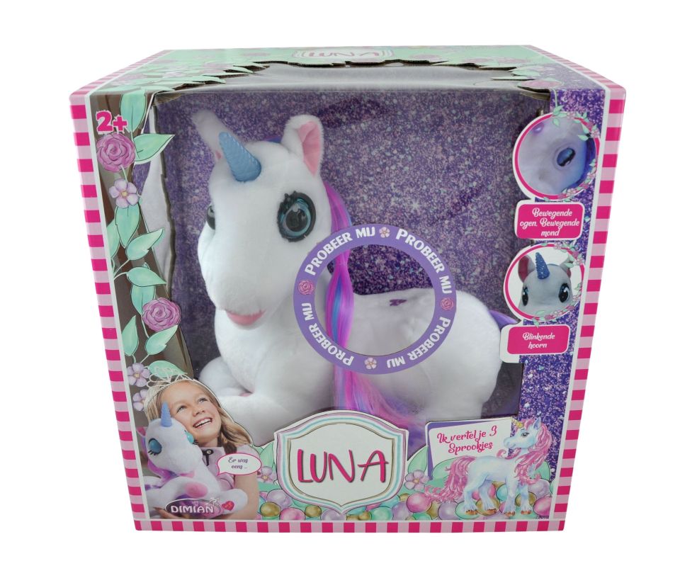 36CM PLUSH LUNA WITH THREE FAIRY TALES IN DUTCH VERSION