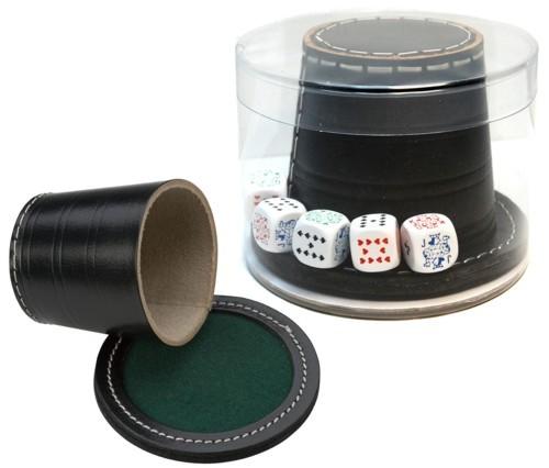pokerhoed zw leder deksel pokerst 9cm