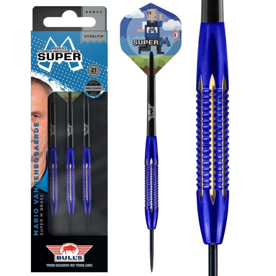 Dartset coated Brass 21gr Bull's Mario Vandenbogae