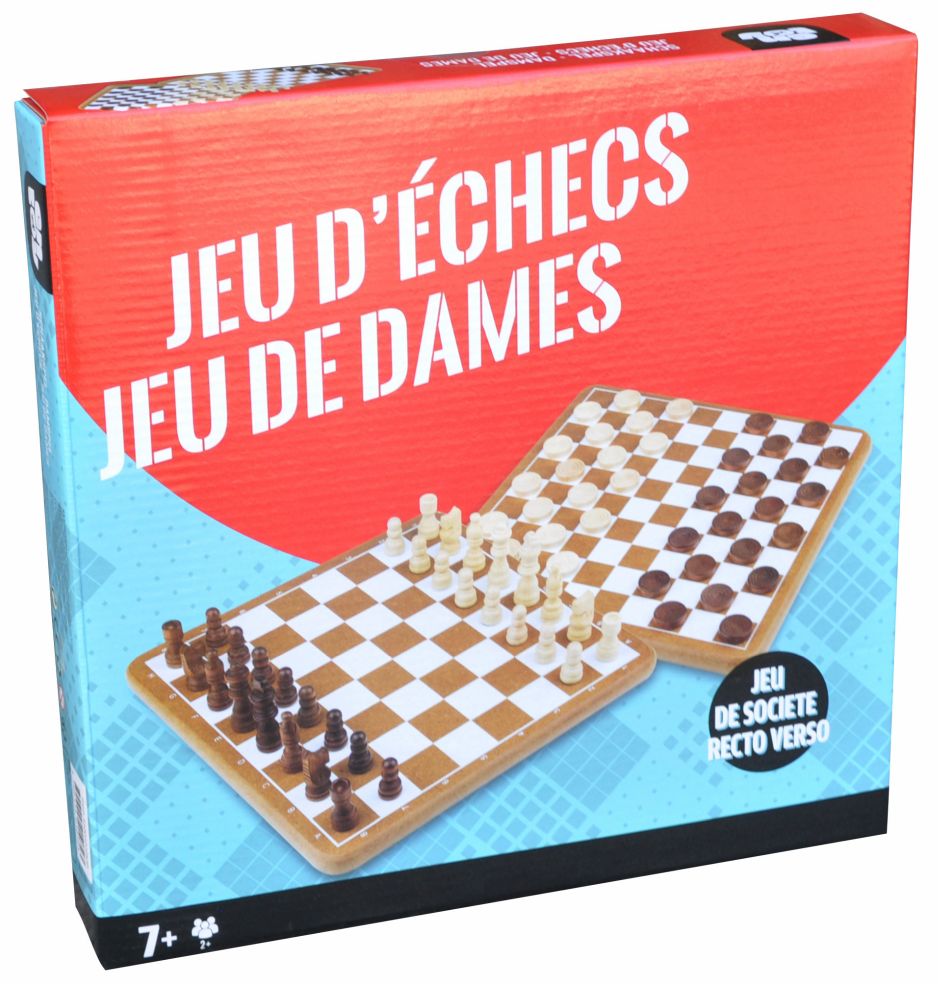 0674804 ECHEQUE ET DAME BOIS 31,3X31X4CM