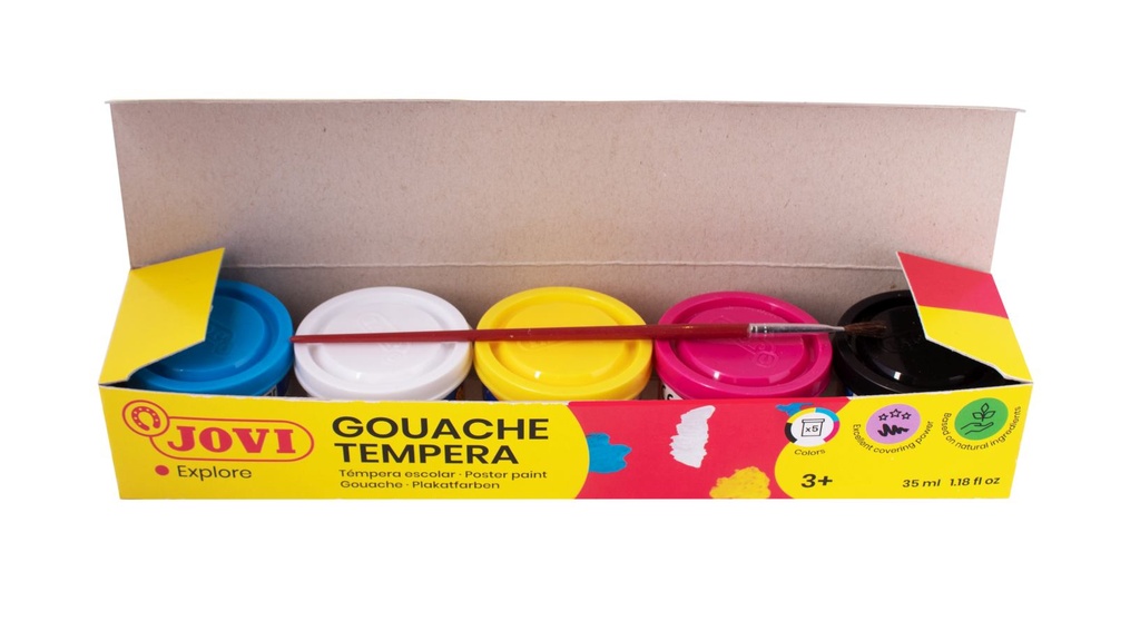 POSTER PAINT - box - 5 units - 35ml +brush