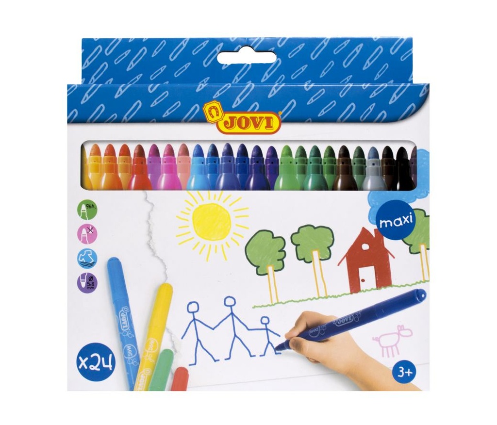 WASHABLE MAXI FELT-TIP PENS - case - 24 units - as