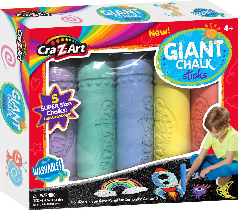 5ct Washable Giant Sidewalk Chalk Box