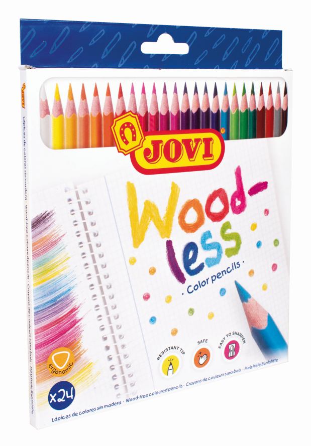 WOODLESS COLORED PENCILS - case - 24 units - assor