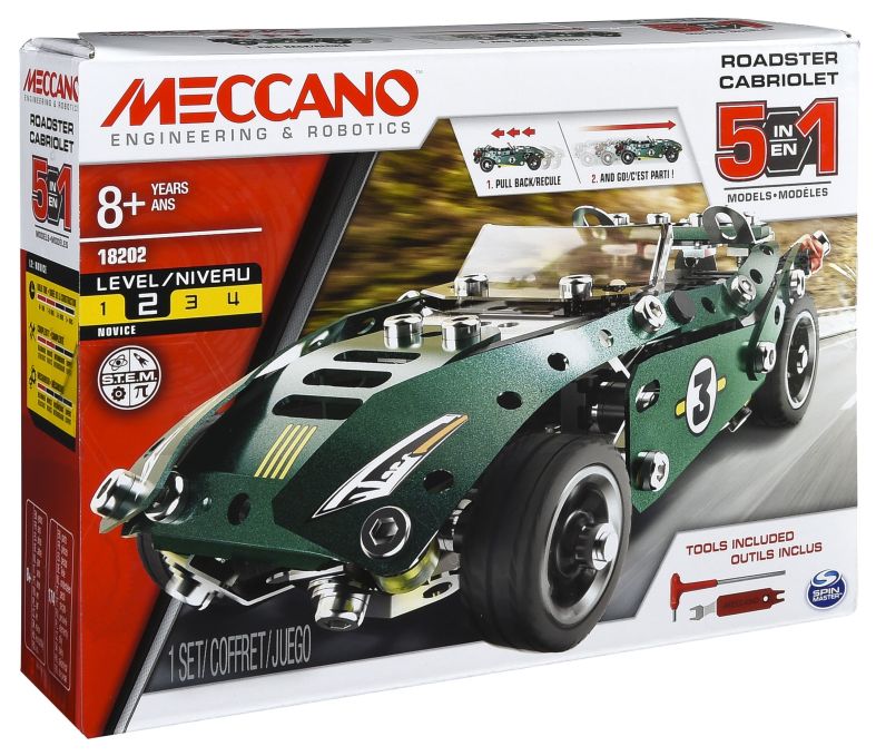 Coffret Meccano 5 modèles - Roadster