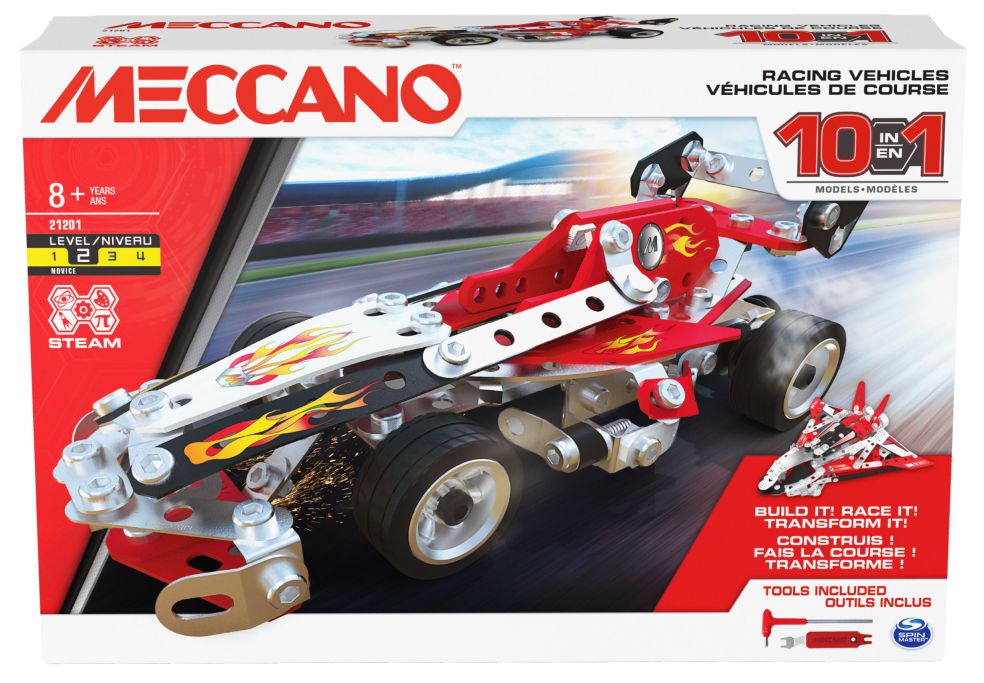 Meccano – 10 Model set – Racing Vehicles