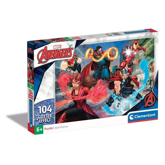 Puzzel 104 Glitter Marvel Avengers