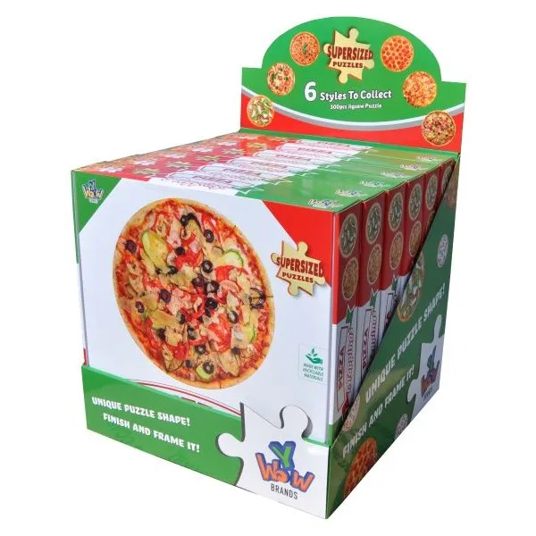 300 pcs Supersized Pizza puzzles - PDQ 6 pcs