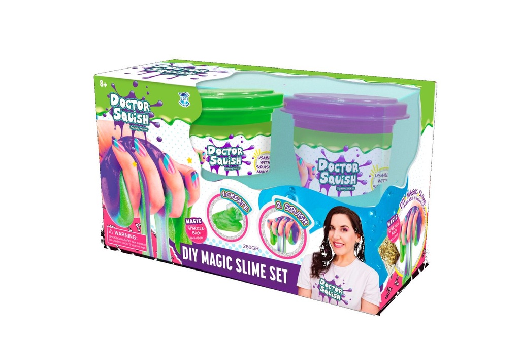 DOCTOR SQUISH - DIY MAGIC SLIME DOUBLE SET - GREEN