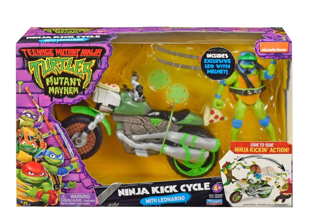 TMNT FILMFAHRZEUG MIT FIGUREN SORT.