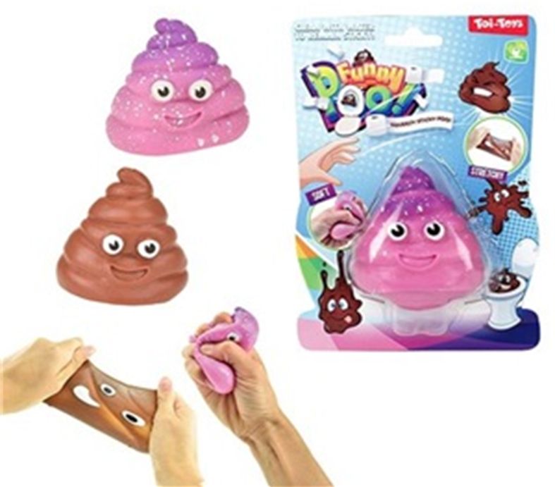FUNNY POO Kleverige_rekbare -Lachende drol- 3ass
