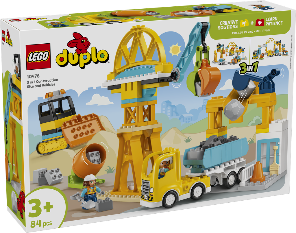 3-in-1-Baustelle und Fahrzeuge