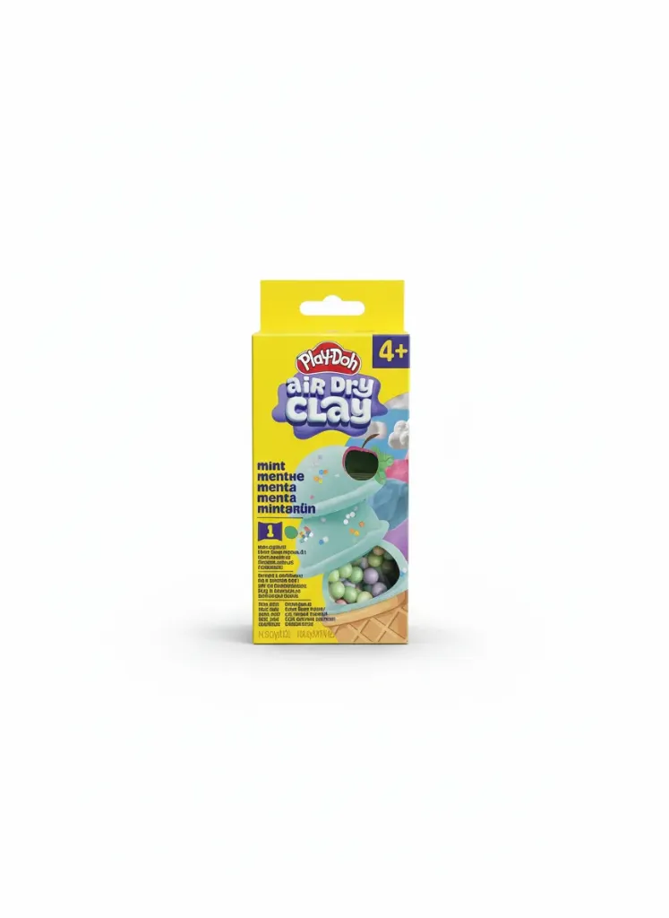 PlayDoh Air Dry Clay Boîte de crème glacée découpée