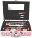 CASUELLE Makeup Case with Geo Pink Holographic Finish