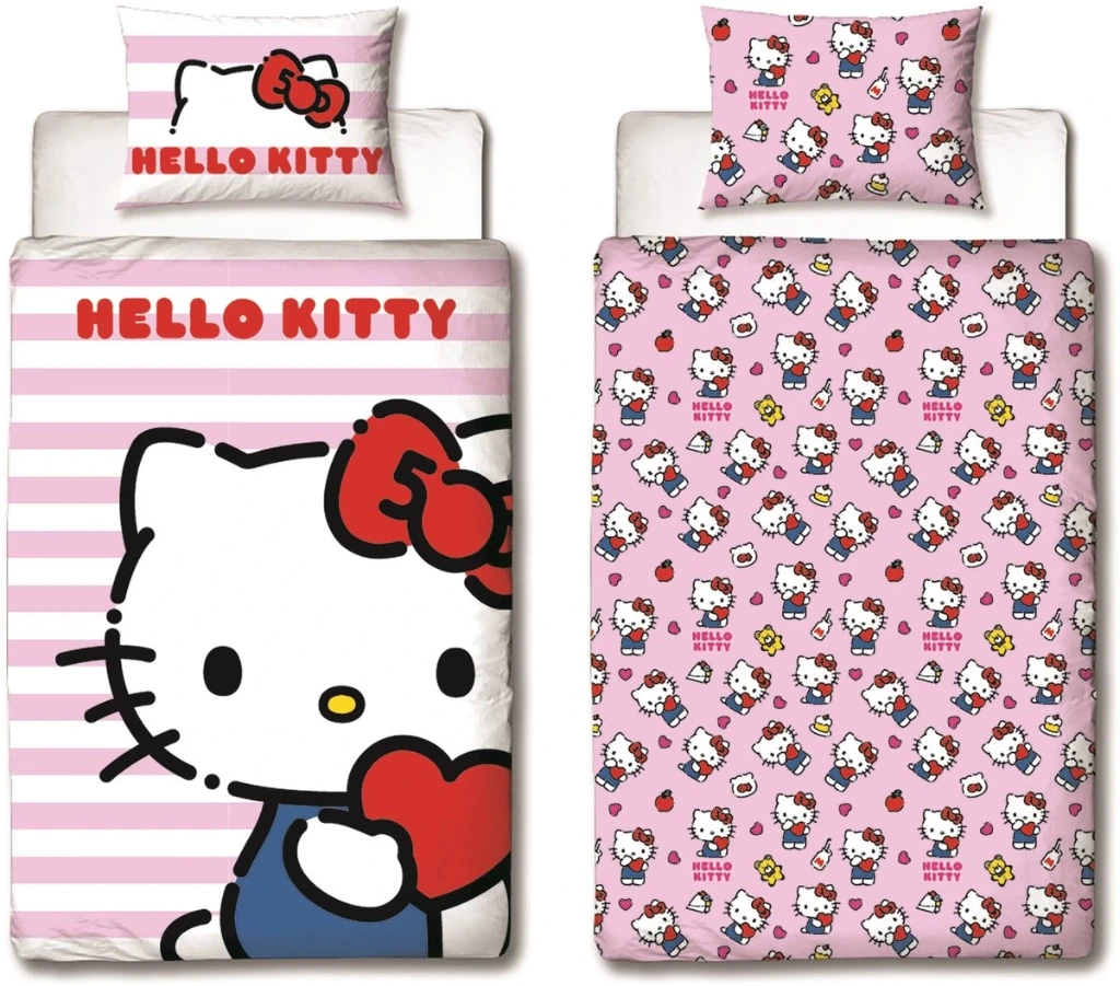 Hello Kitty - dekbedovertrek 140*200cm - 63*63cm kussensloop - microfiber