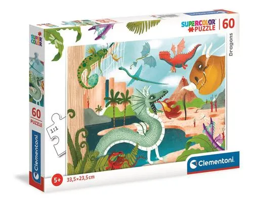 CLEMENTONI Puzzle - Dragons 60 pcs