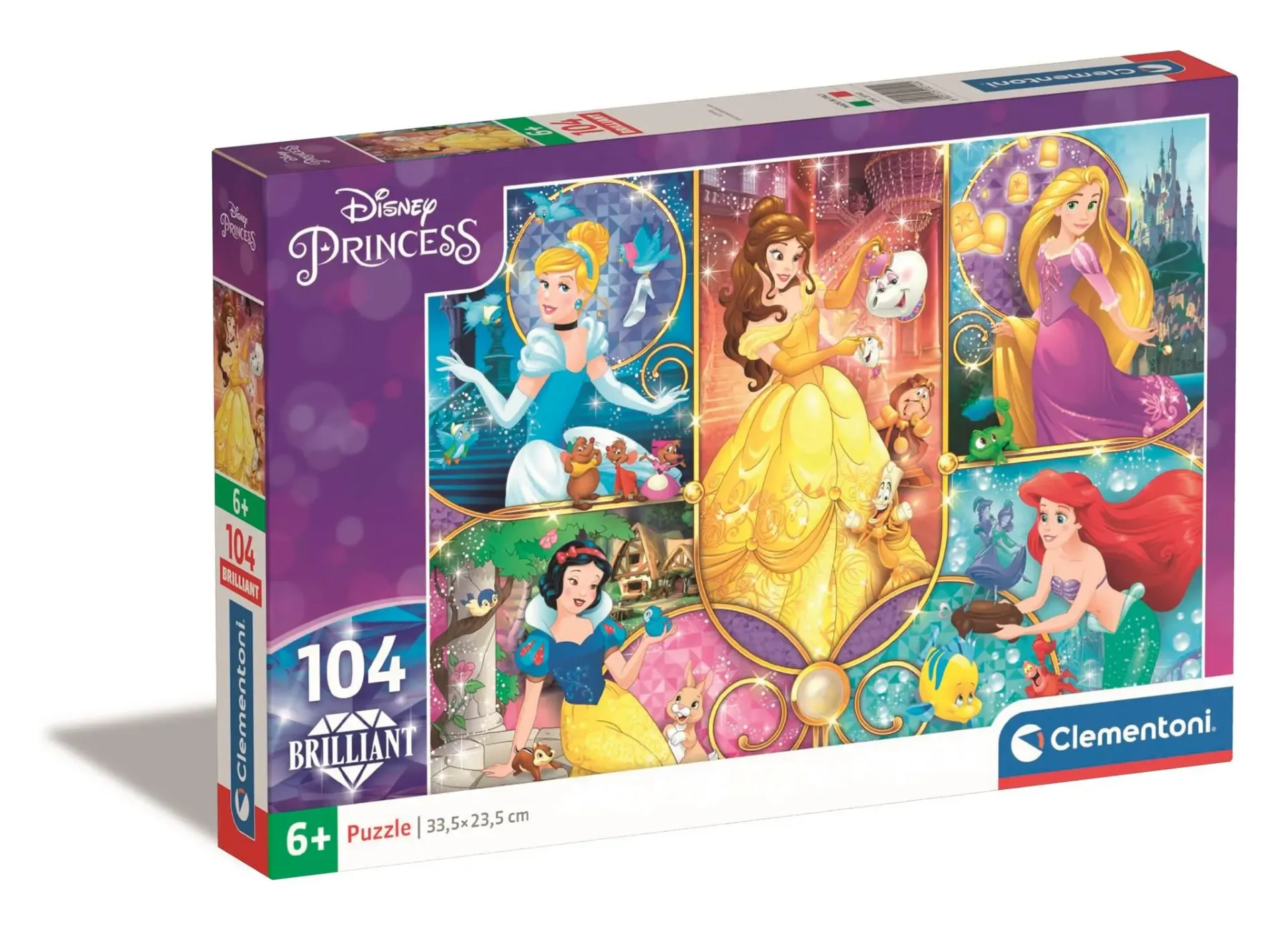 Disney Diamanten Prinsessen Puzzel – 104 Stukjes – Clementoni