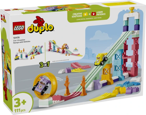 LEGO® DUPLO® Town 3-in-1 Kreative Rampen mit Fahrzeugen