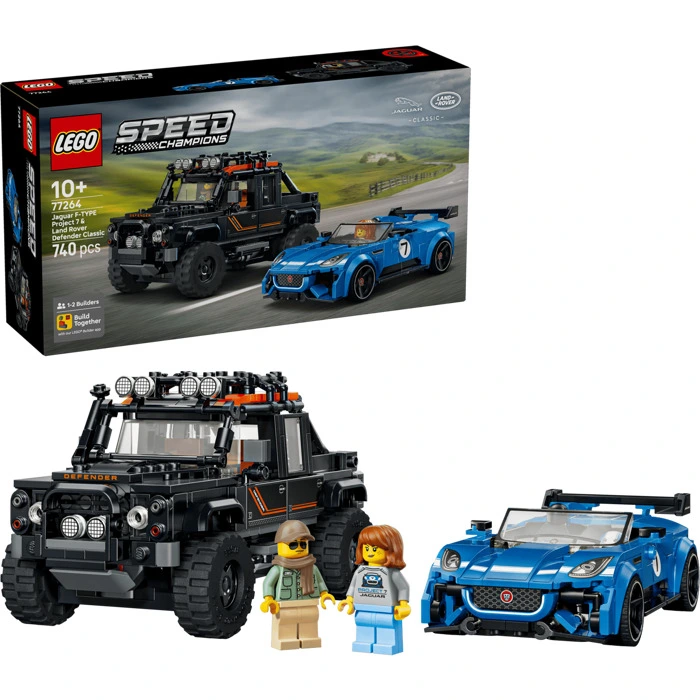 LEGO® Speed Champions Jaguar Project 7 en Land Rover Defender