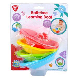 [05002401KID] BATHTIME LEARNING BOAT - 4 PCS * (TPE)