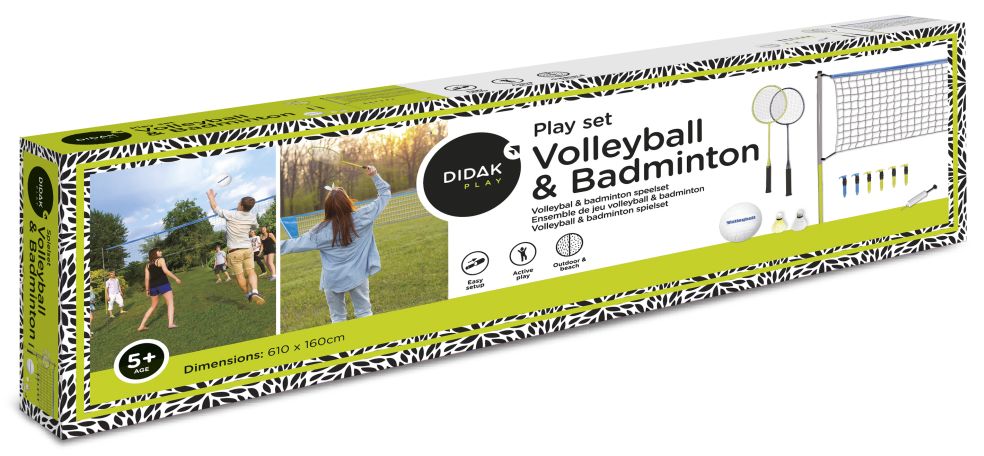 [13177301KID] Volleyball & Badminton Play Set 610x160cm