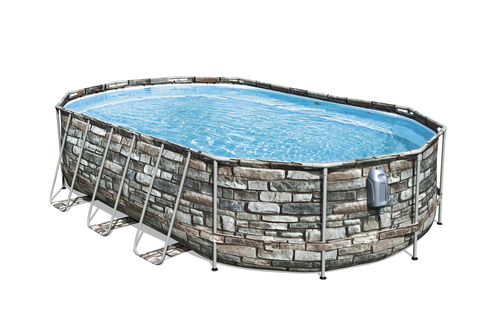 [15356719BES] 6,10 m x 3,66 m x 1,22 m ovales Pool-Set
