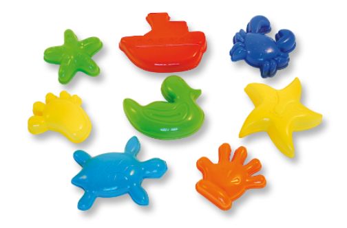 [23467890KID] 8pcs moules à sable 11 cm cul