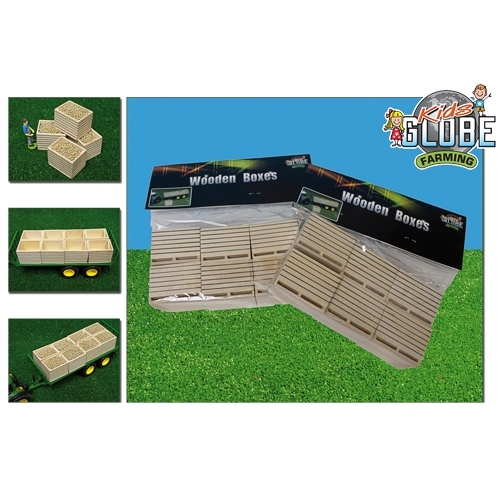 [30090611KID] 1:32 Holz Kartoffelkiste Set von 6st