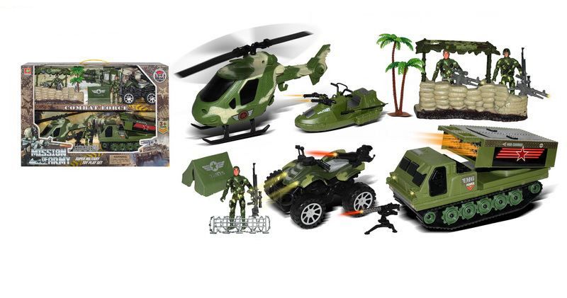 [30524485KID] Military Set + HELI + WEAPONS +…