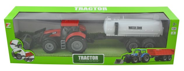 [31048867KID] 1:32 TRACTOR +REMORQUE 52x11x15,5cm ass