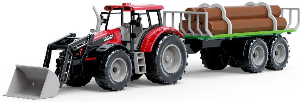 [31090562KID] 1/32 TRACTOR WITH TRAILER 52x11x15,5cm ass