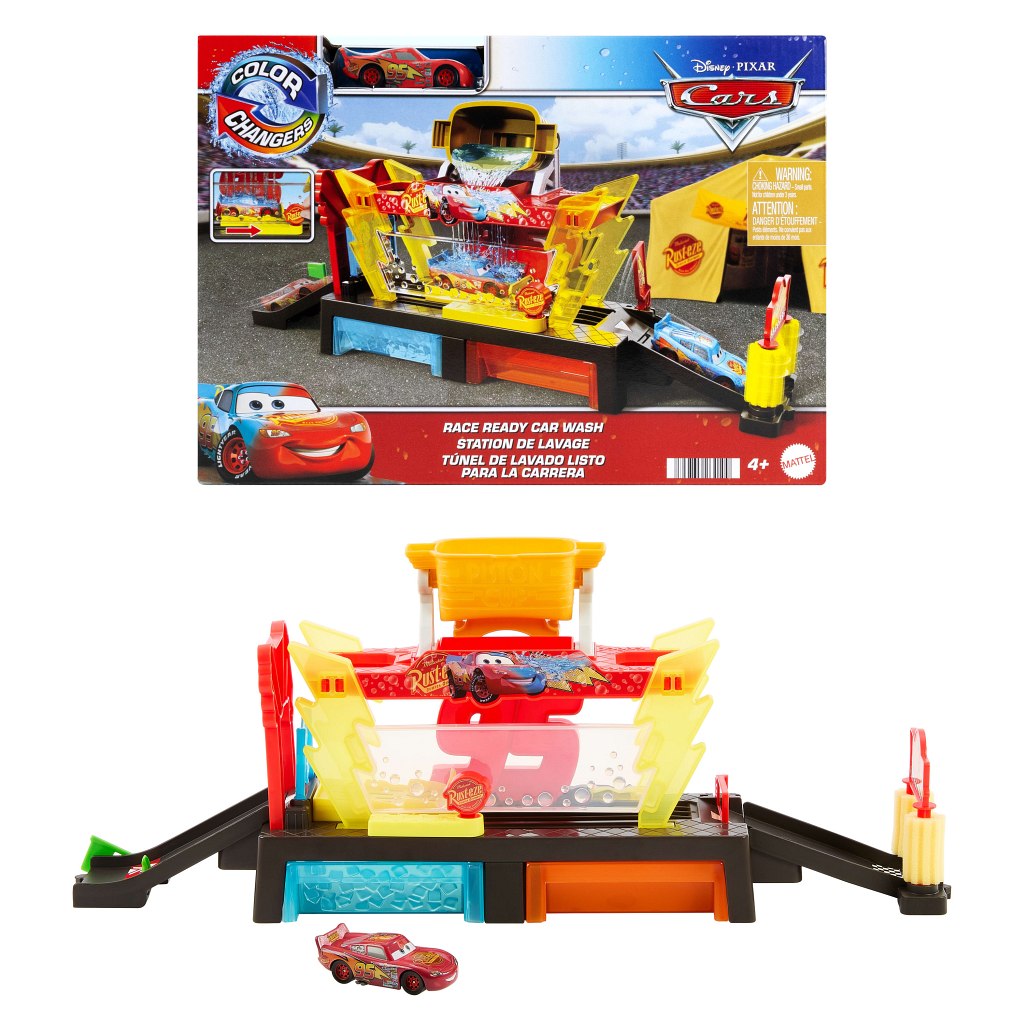 [320JBM70MAT] Disney Pixar Cars Ensemble de lavage de voiture à changement de couleur