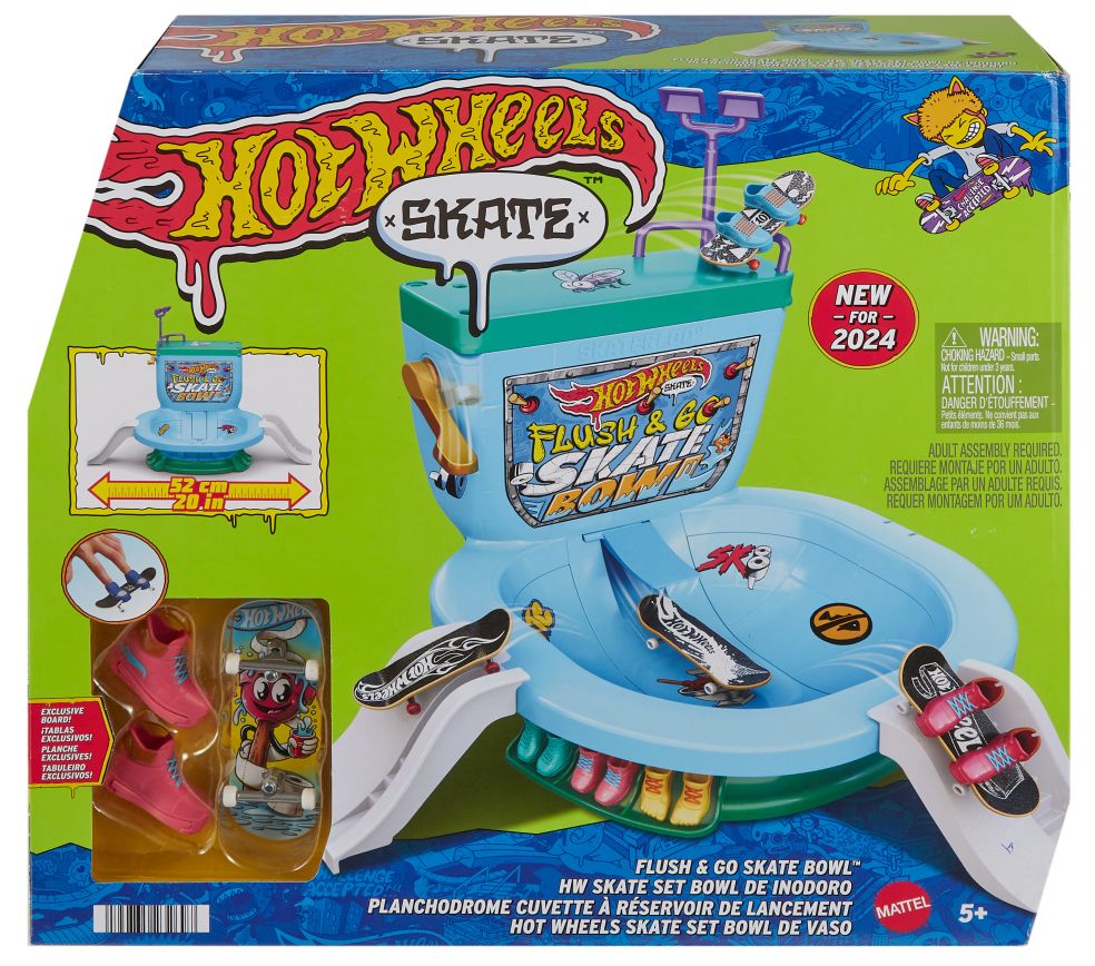 [32323269MAT] HOT WHEELS SKATE  FLUSH & GO SKATE BOWL